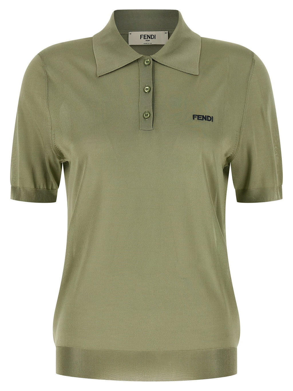 Fendi Bicolor Viscose Polo Shirt Fendi