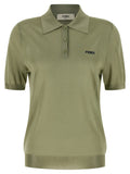 Fendi Bicolor Viscose Polo Shirt Fendi