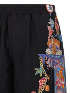 Versace Multicolor Silk Bermuda Shorts Versace