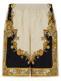 Versace Multicolor Silk Bermuda Shorts Versace
