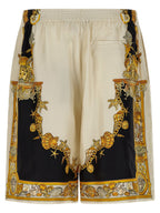 Versace Multicolor Silk Bermuda Shorts Versace