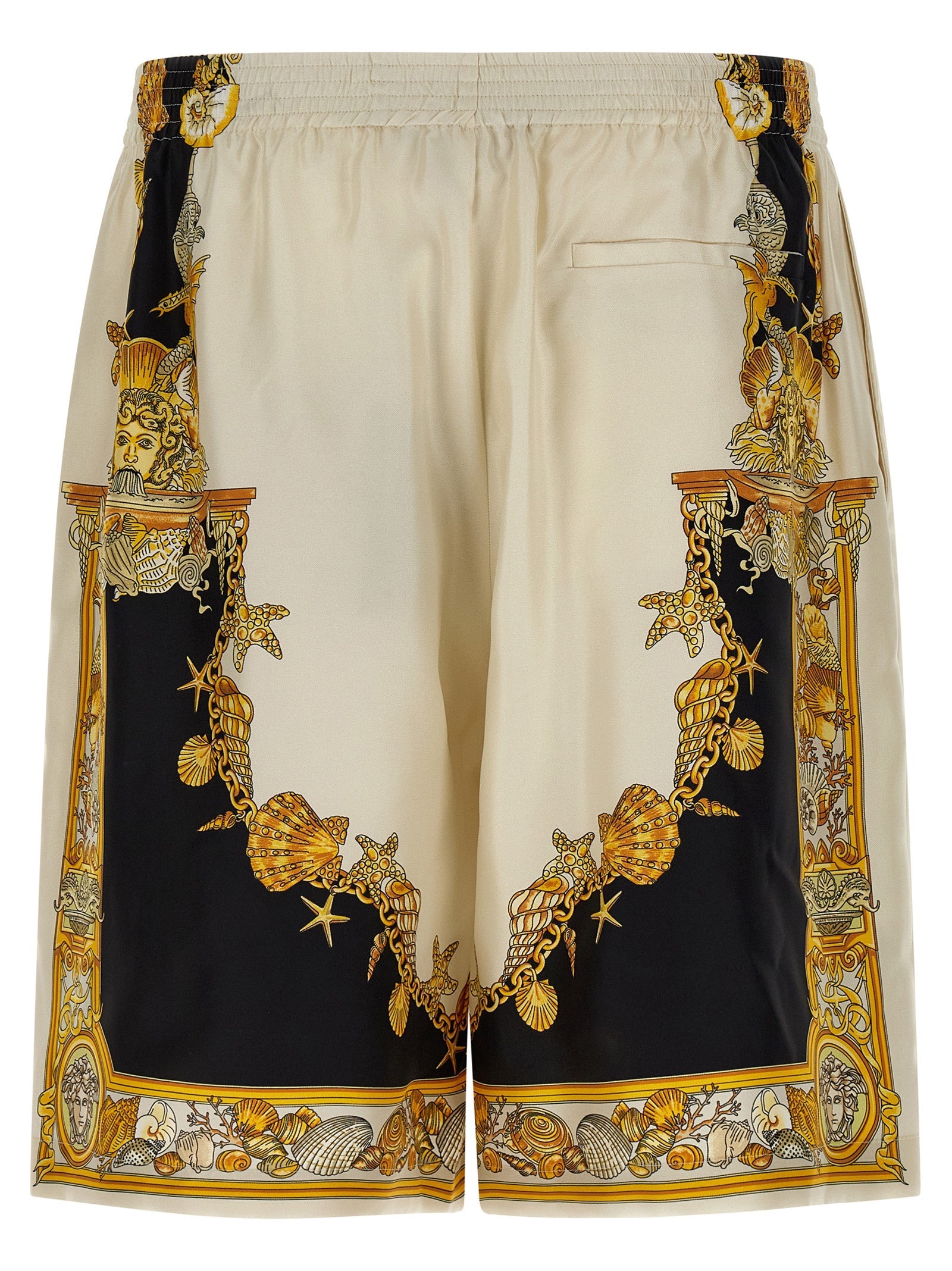 Versace Multicolor Silk Bermuda Shorts Versace