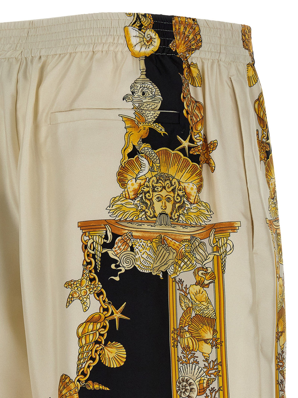 Versace Multicolor Silk Bermuda Shorts Versace