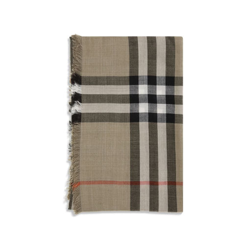 Burberry Beige Wool Scarf Burberry
