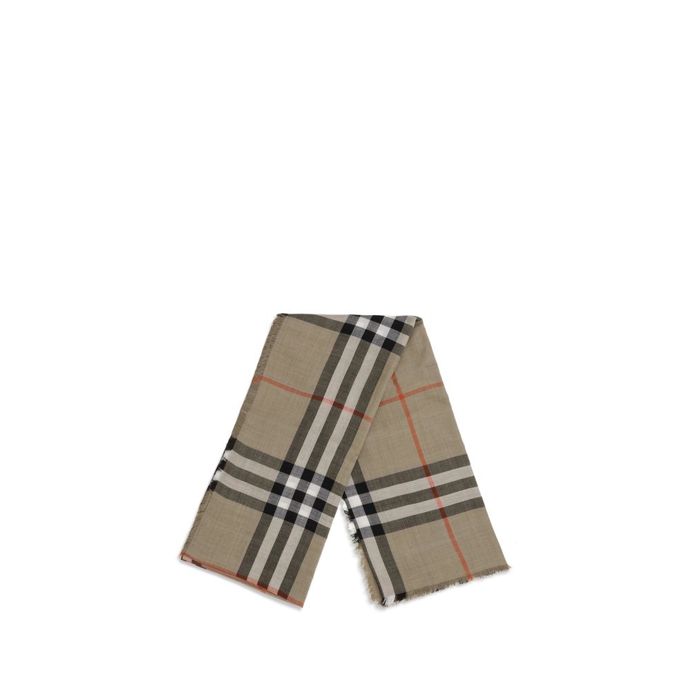 Burberry Beige Wool Scarf Burberry