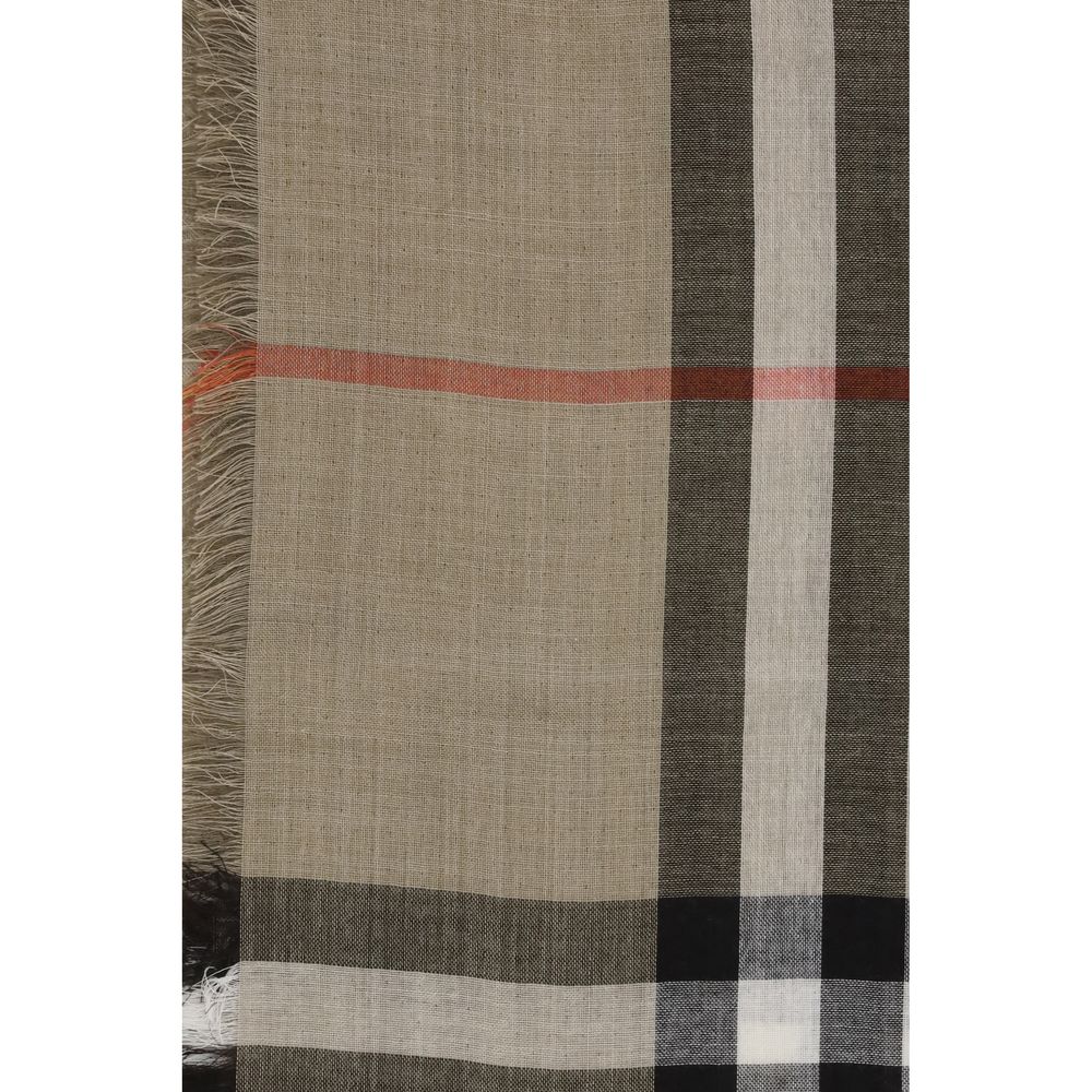 Burberry Beige Wool Scarf Burberry