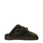 Burberry Green Leather Slippers Burberry