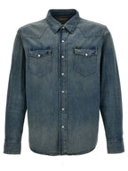 Polo Ralph Lauren Blue Cotton Blouse Polo Ralph Lauren