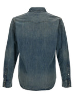 Polo Ralph Lauren Blue Cotton Blouse Polo Ralph Lauren