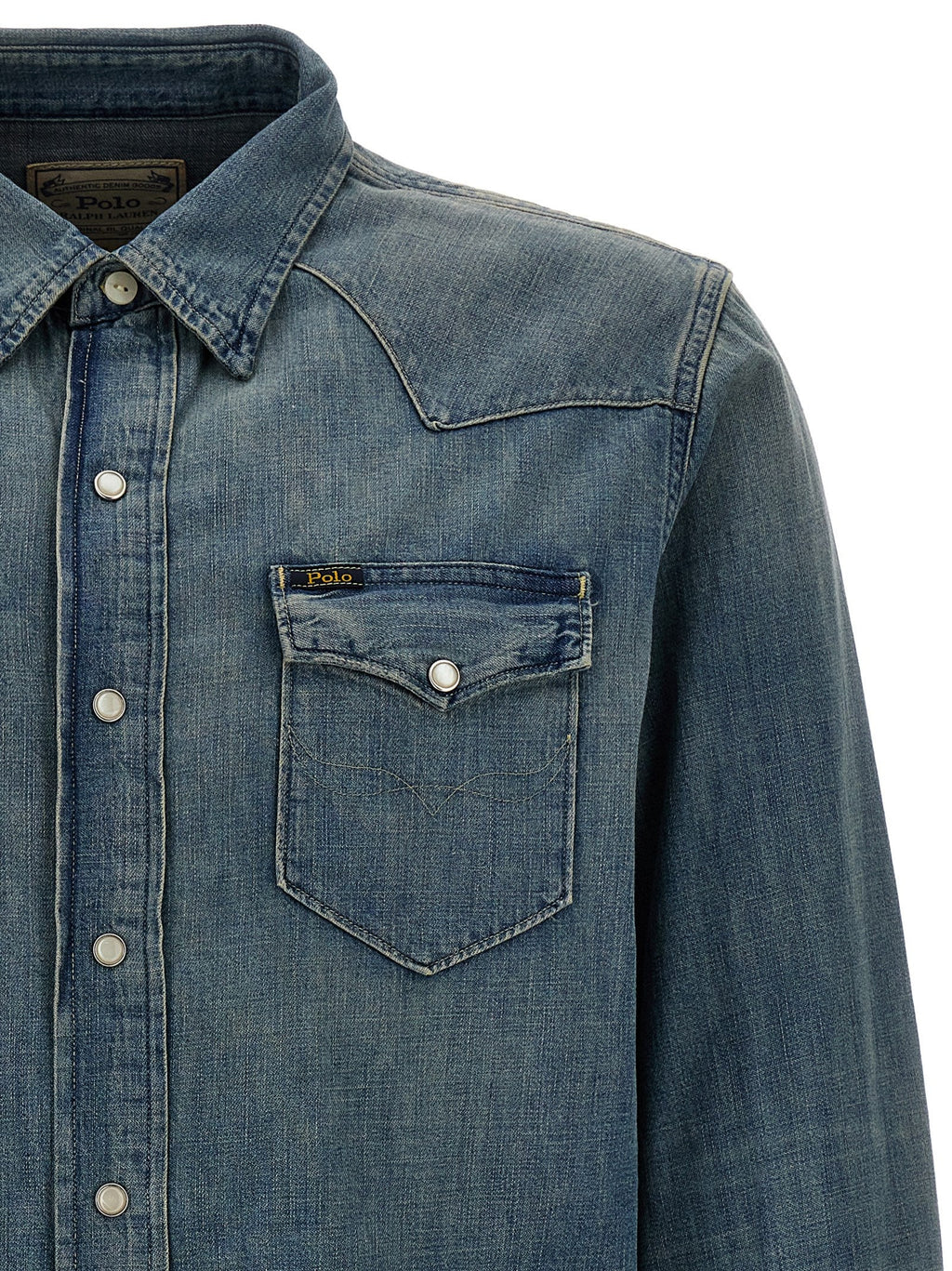 Polo Ralph Lauren Blue Cotton Blouse Polo Ralph Lauren