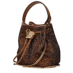 Versace Brown Satin Handbag Versace