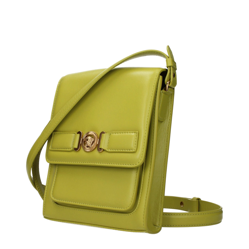Versace Green Leather Crossbody Bag Versace