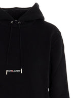 Saint Laurent Black Cotton Sweatshirt Saint Laurent