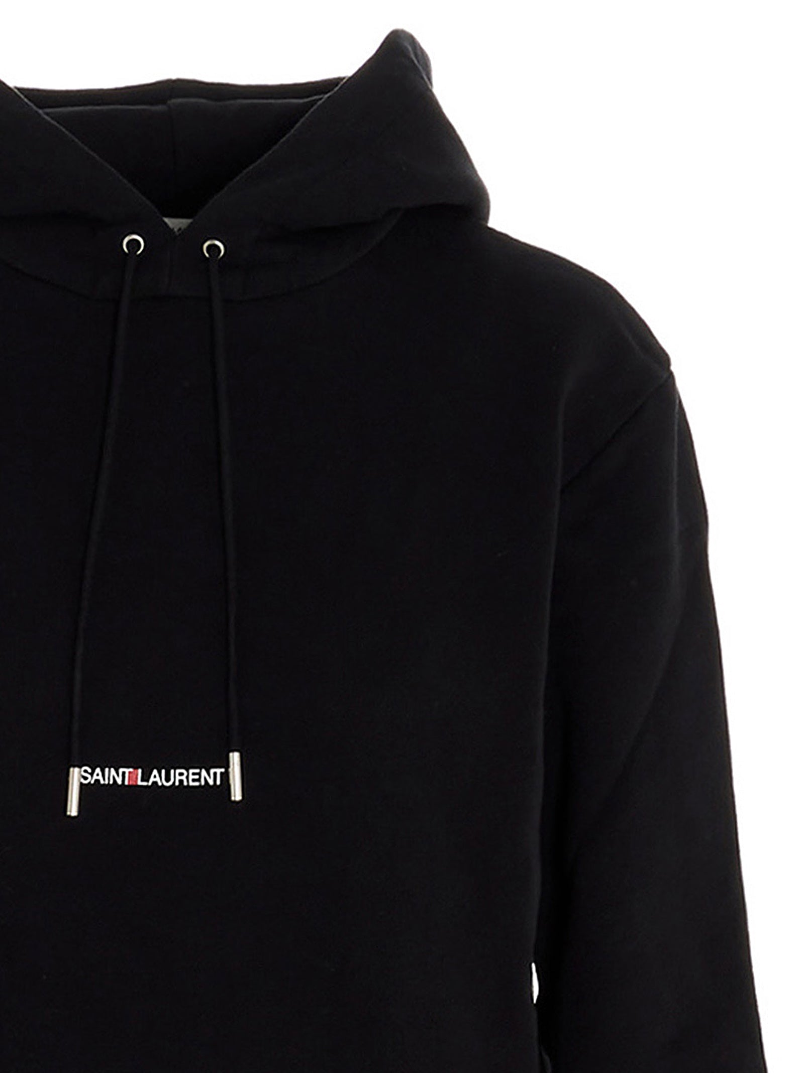 Saint Laurent Black Cotton Sweatshirt Saint Laurent
