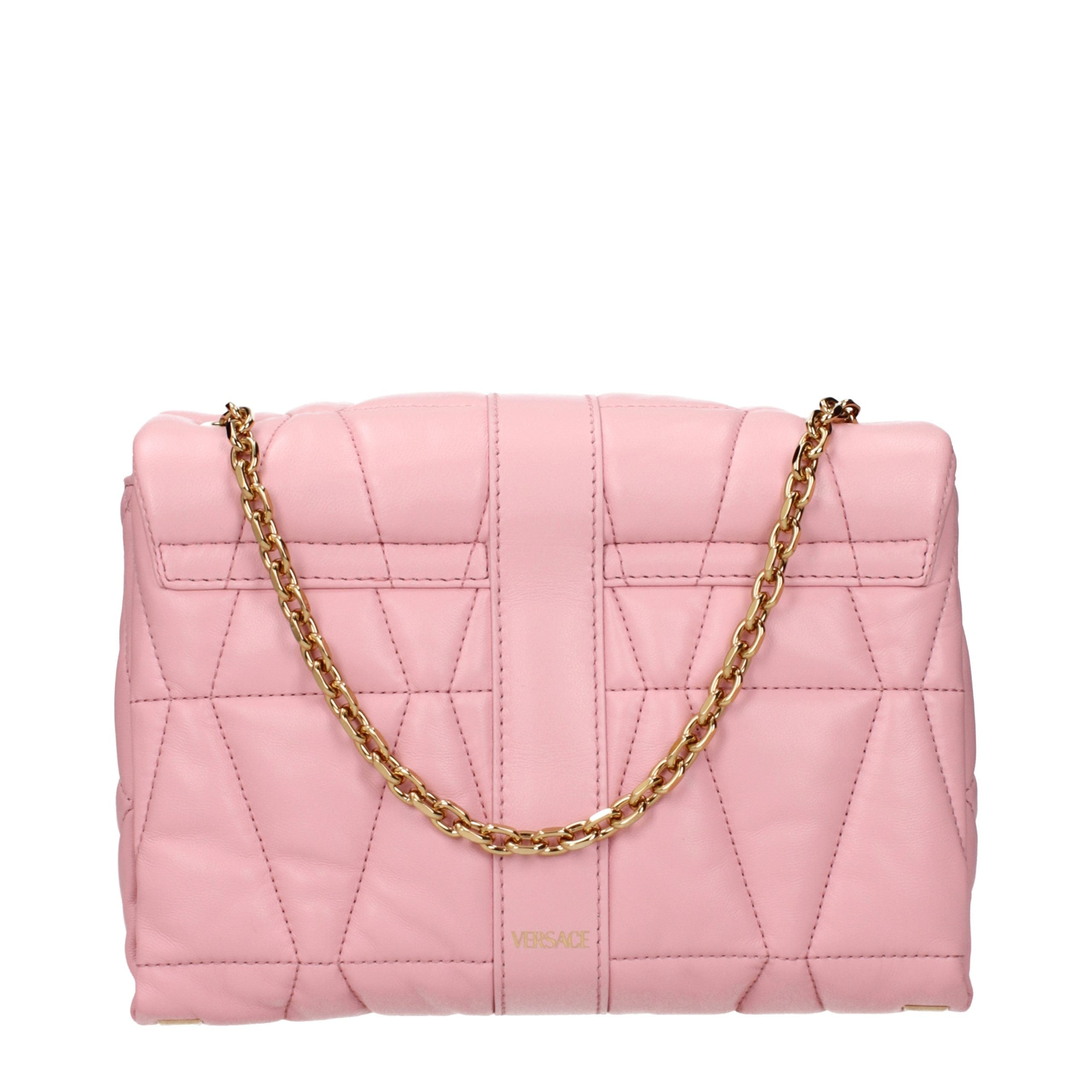 Versace Pink Leather Shoulder Bag Versace