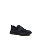 Prada Blue Calf Leather Bos Taurus Athletic Sneakers Prada