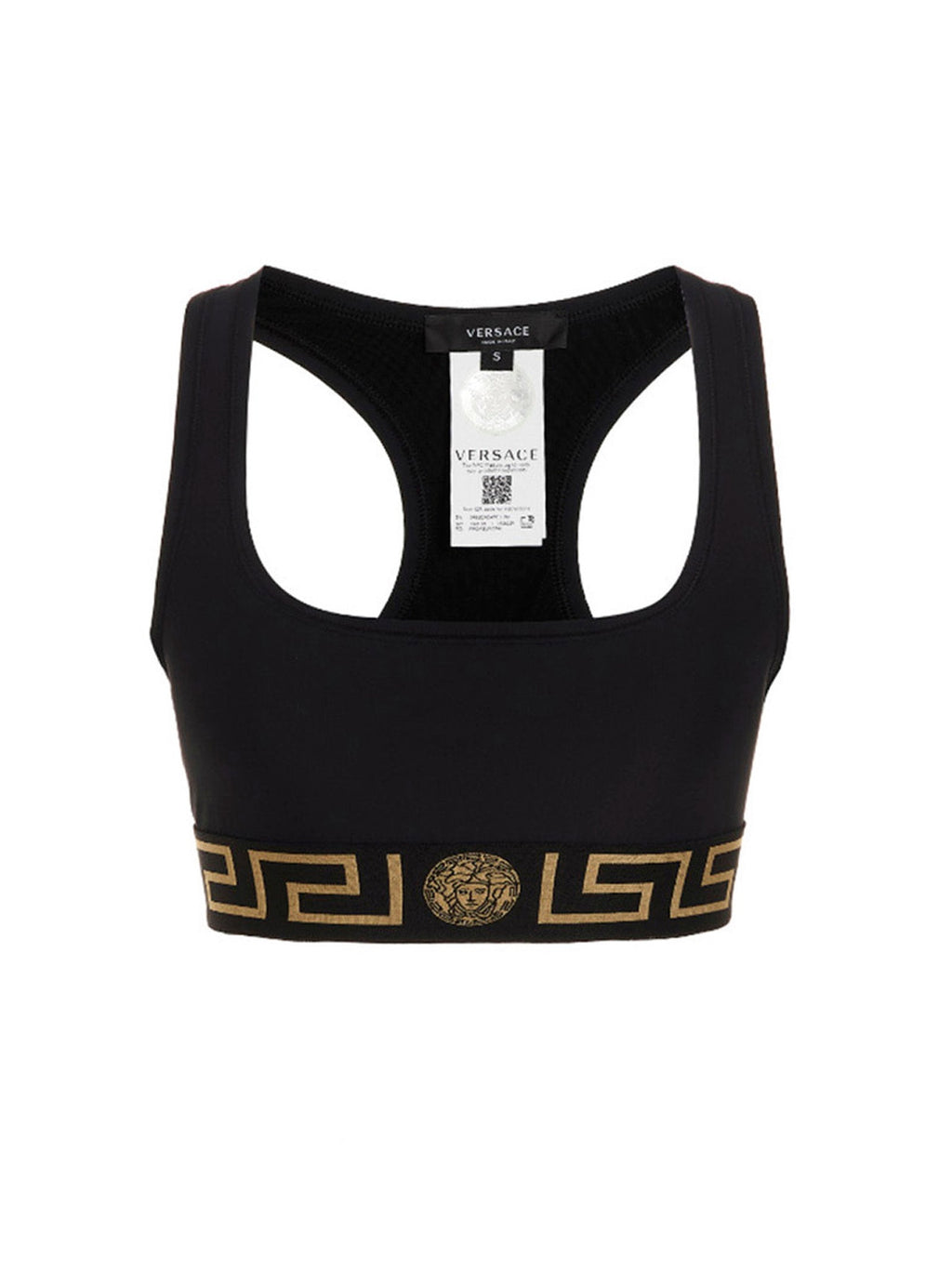 Versace Black Polyamide Sport Bra Versace