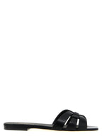 Saint Laurent Black Calfskin Slides Saint Laurent