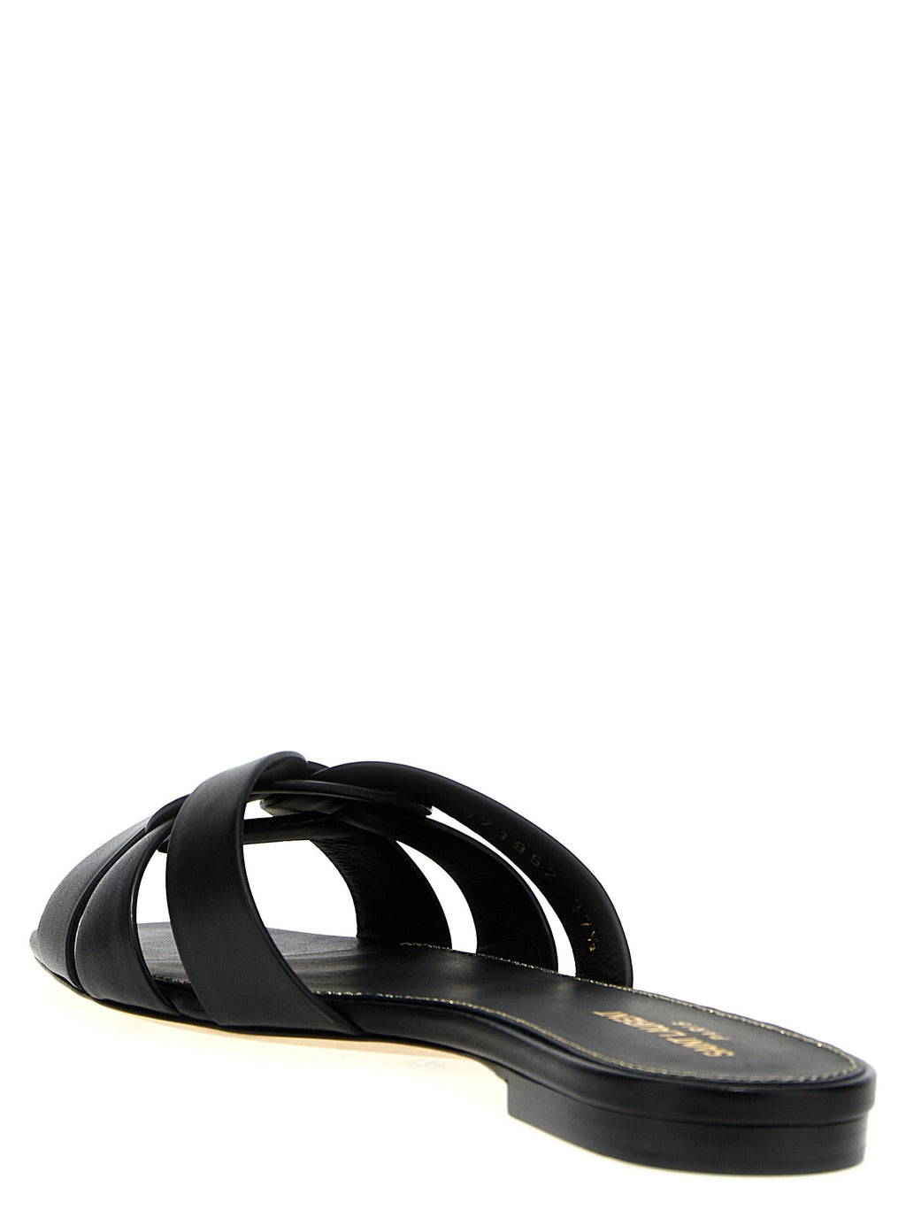 Saint Laurent Black Calfskin Slides Saint Laurent