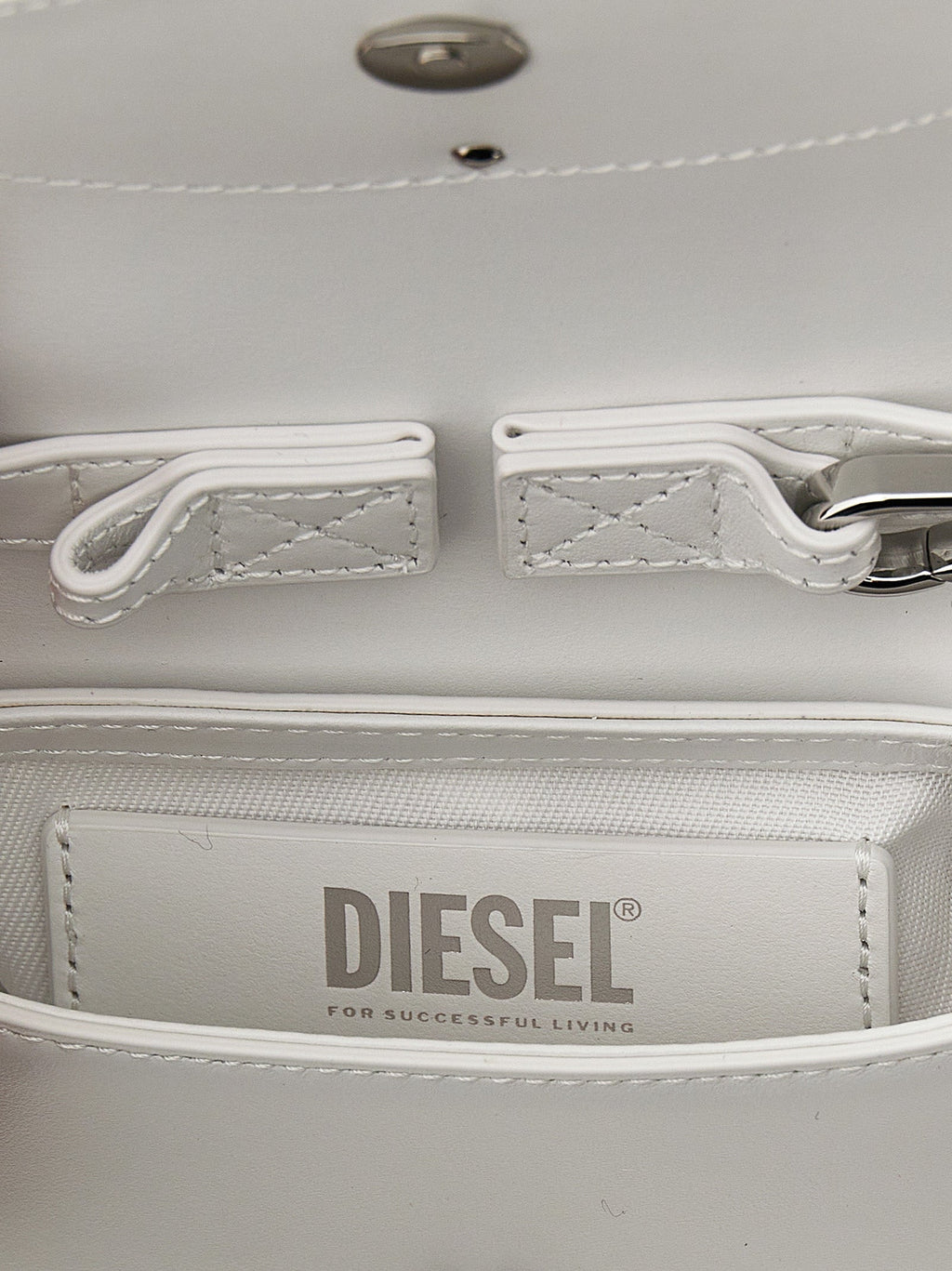 Diesel White Cowhide Handbag Diesel