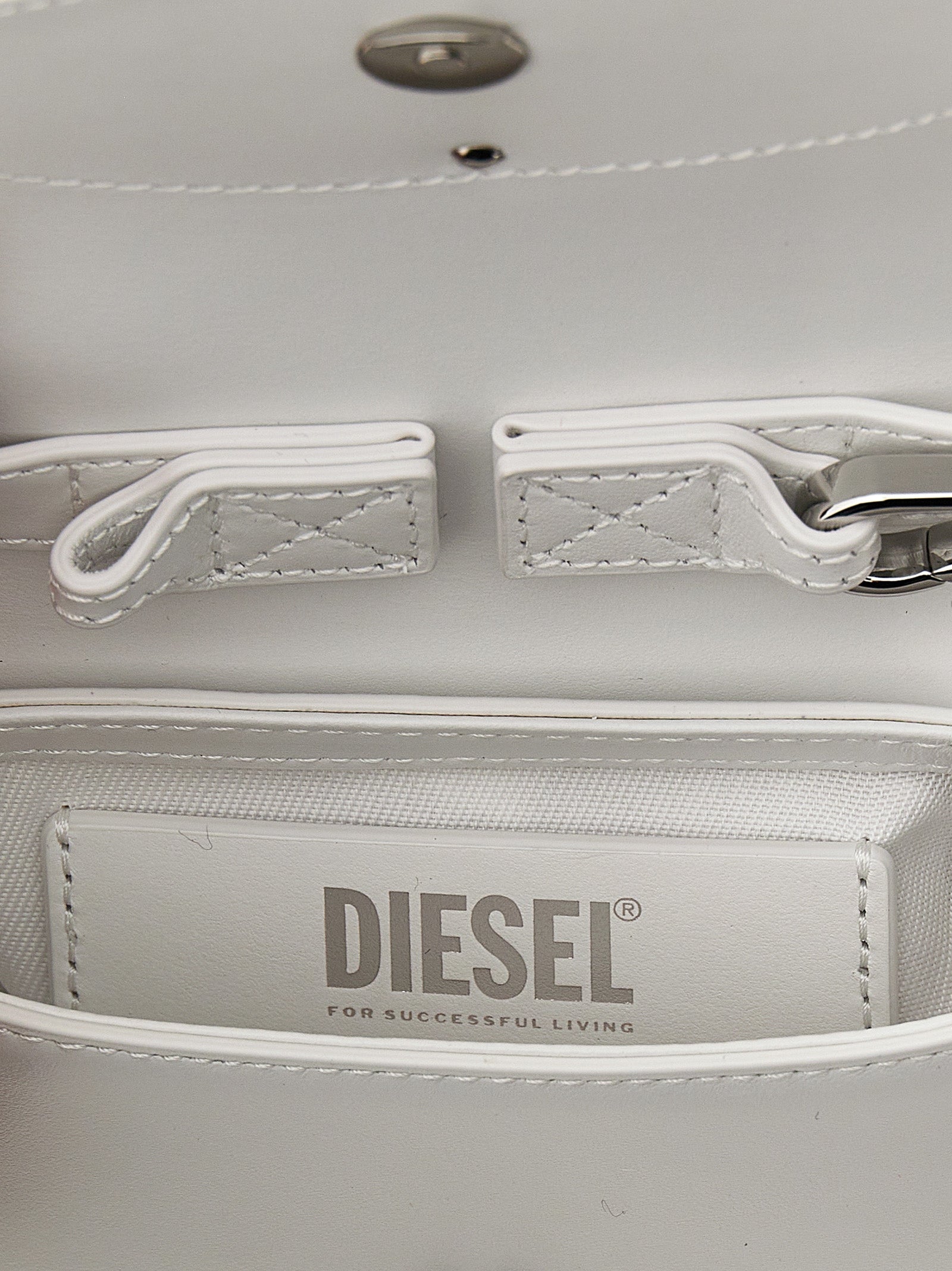 Diesel White Cowhide Handbag Diesel