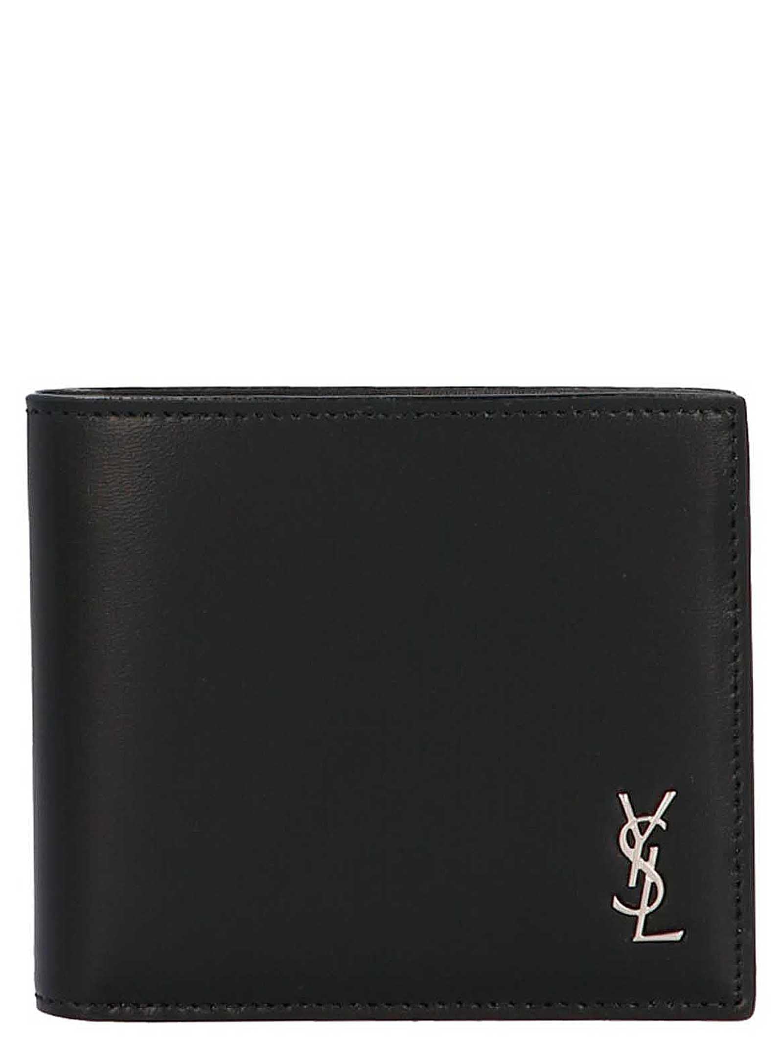 Saint Laurent Black Calfskin Wallet Saint Laurent