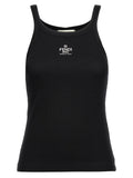 Fendi Black Cotton Sleeveles T-Shirt Fendi