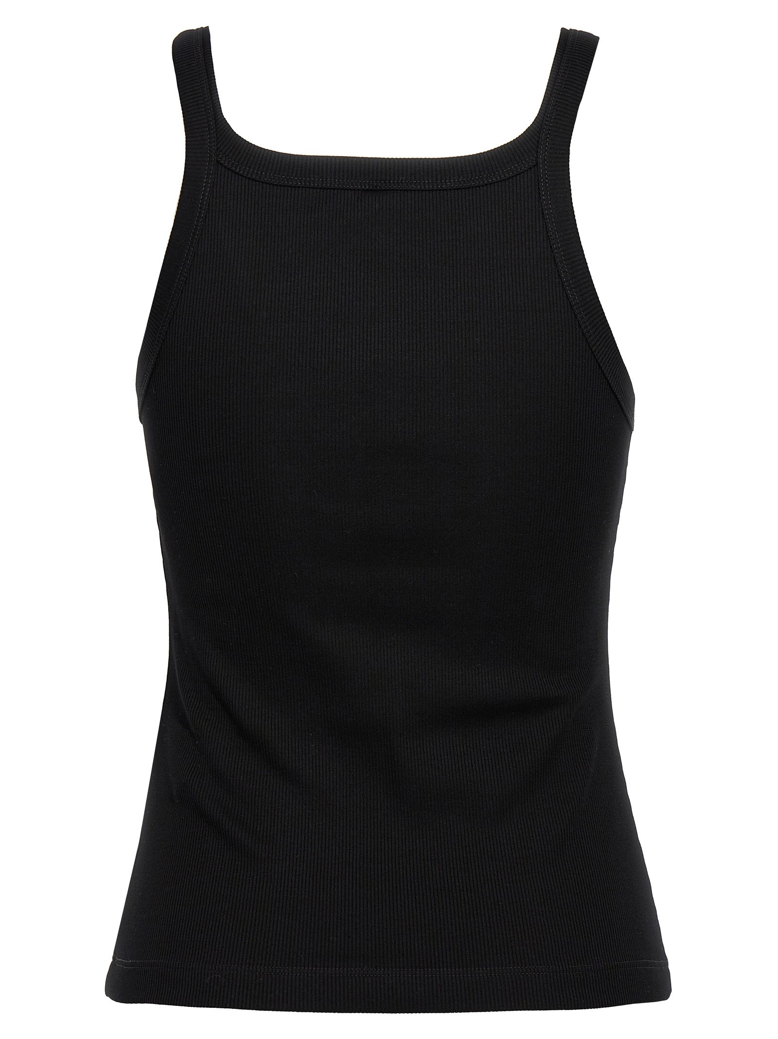 Fendi Black Cotton Sleeveles T-Shirt Fendi