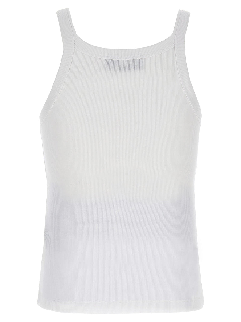 Fendi White Cotton Sleeveles T-Shirt Fendi