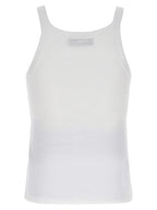 Fendi White Cotton Sleeveles T-Shirt Fendi