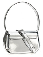 Diesel Silver Cowhide Shoulder Bag Diesel