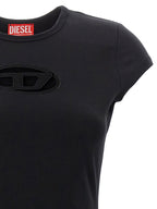 Diesel Black Cotton Short Dress Diesel