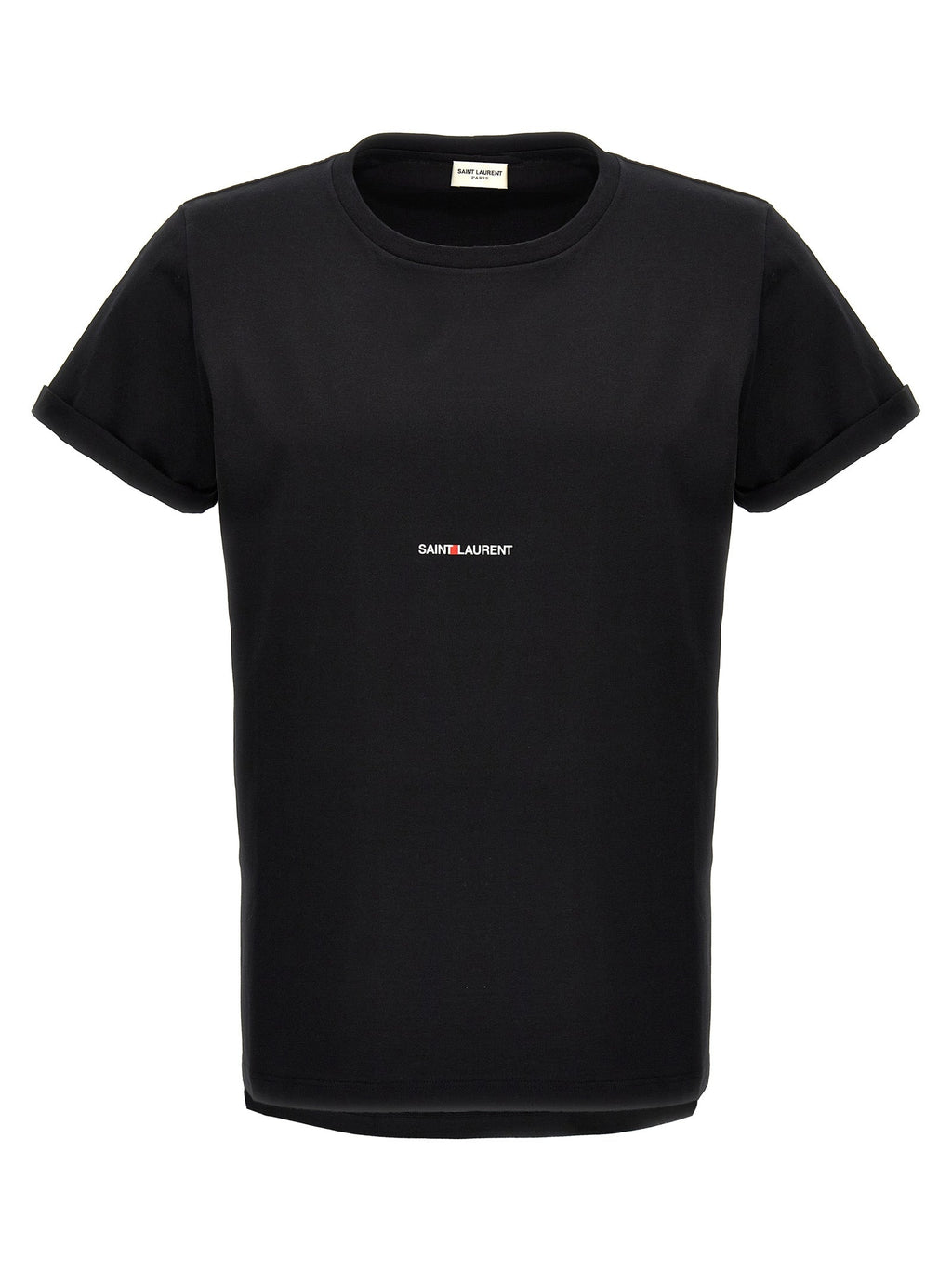 Saint Laurent Black Cotton T-Shirt Saint Laurent