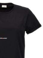 Saint Laurent Black Cotton T-Shirt Saint Laurent