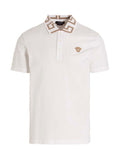Versace White Cotton Polo Shirt Versace