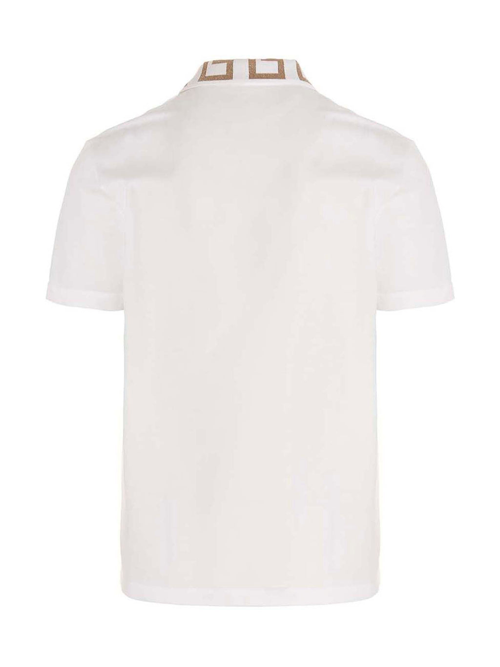 Versace White Cotton Polo Shirt Versace