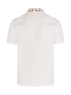 Versace White Cotton Polo Shirt Versace