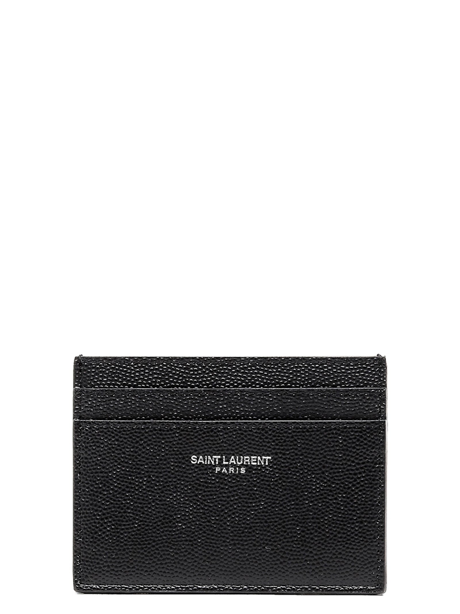 Saint Laurent Black Leather Cardholder Saint Laurent