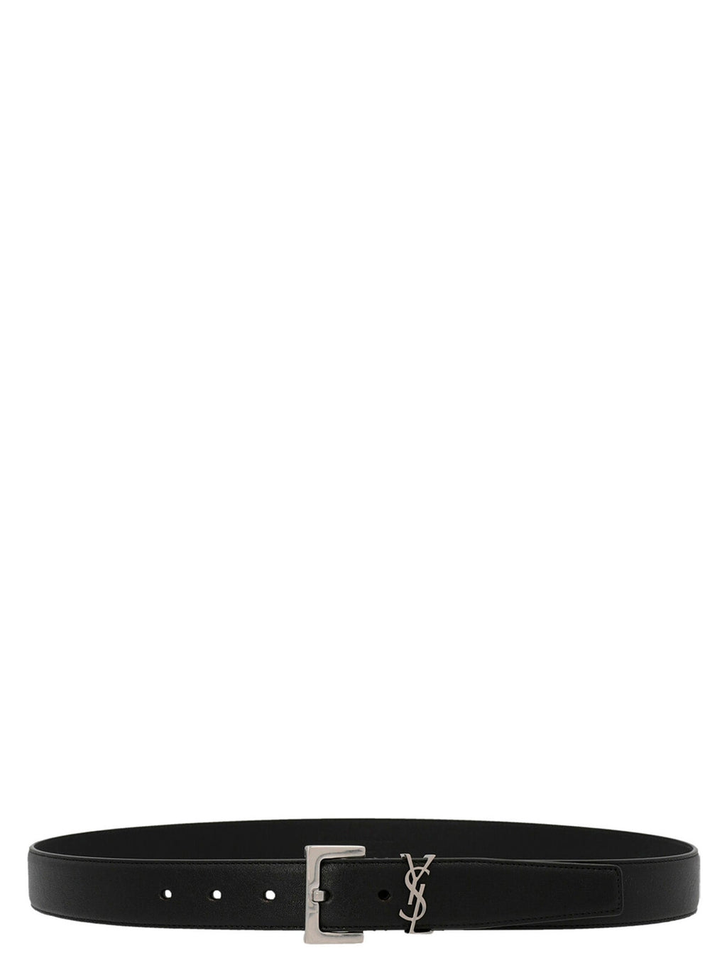 Saint Laurent Black Calfskin Regular Belt Saint Laurent