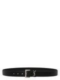 Saint Laurent Black Calfskin Regular Belt Saint Laurent
