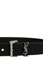 Saint Laurent Black Calfskin Regular Belt Saint Laurent