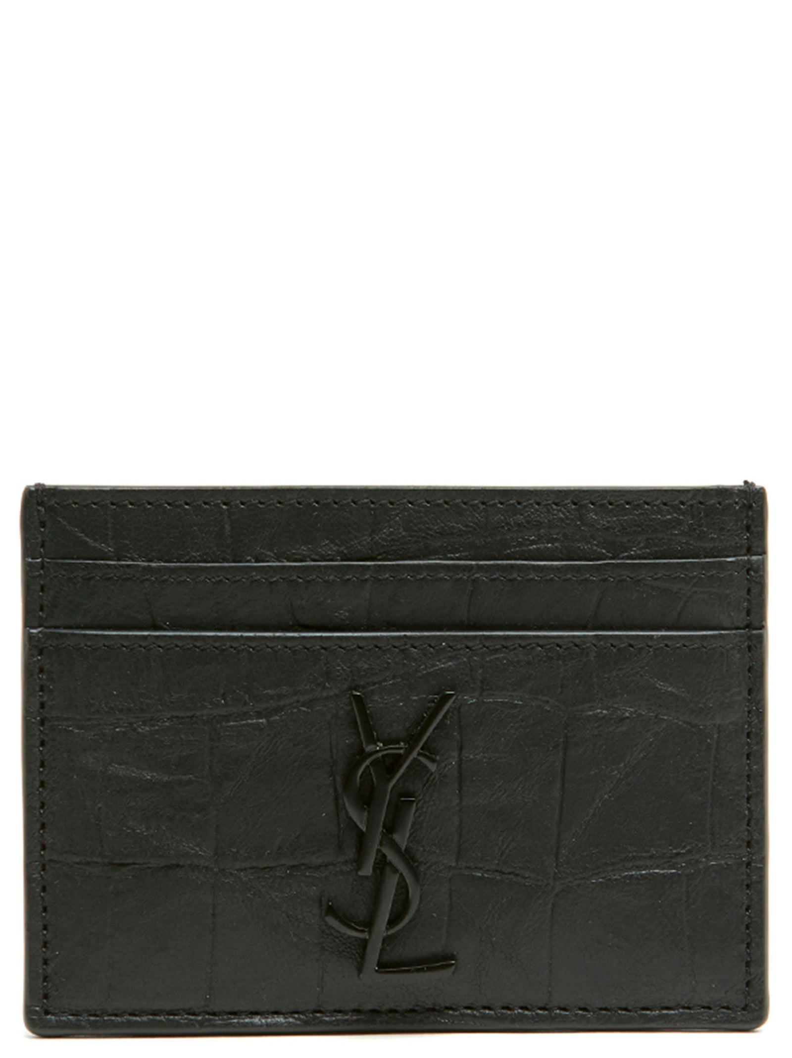 Saint Laurent Black Lambskin Cardholder Saint Laurent