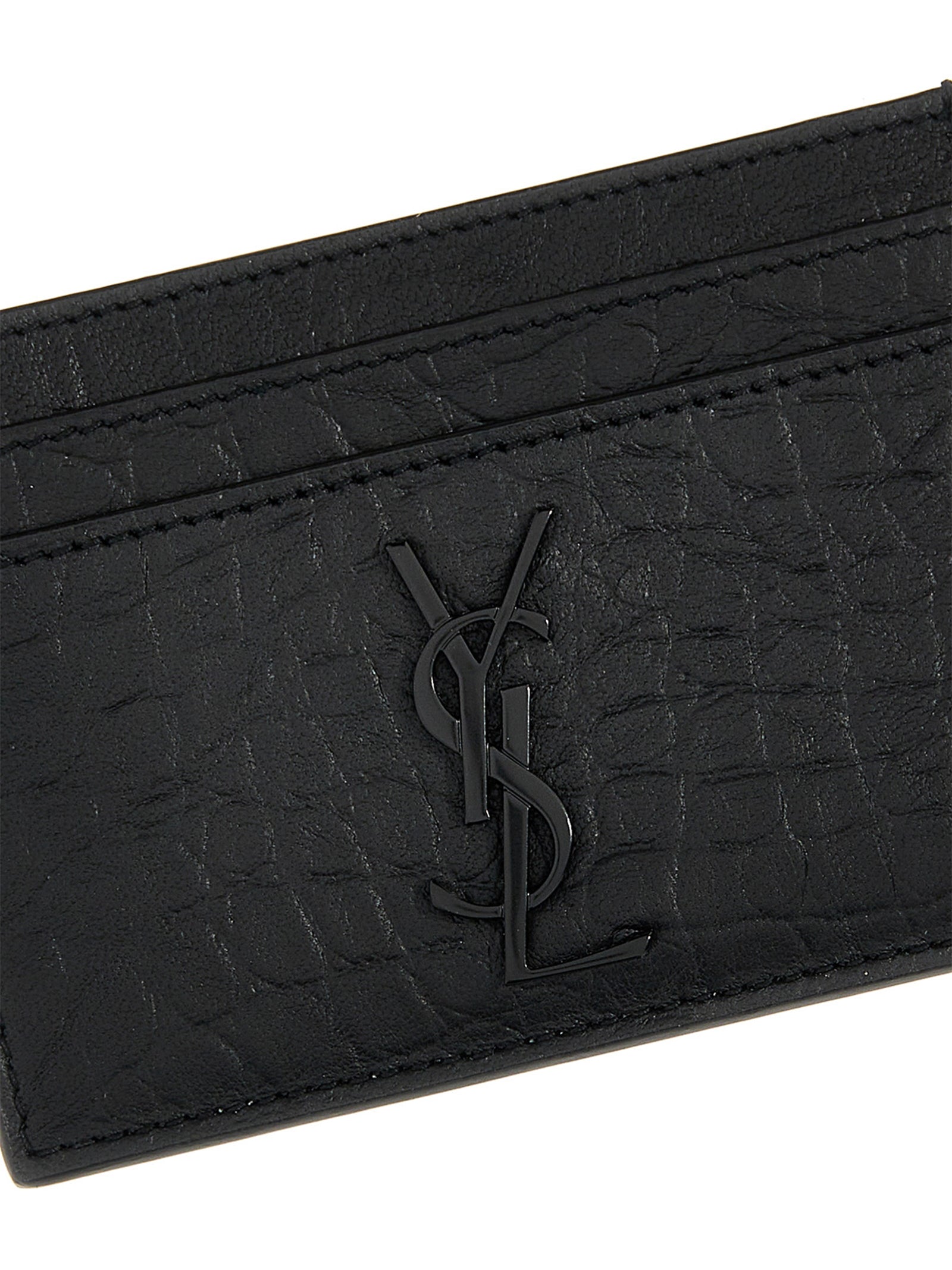 Saint Laurent Black Lambskin Cardholder Saint Laurent