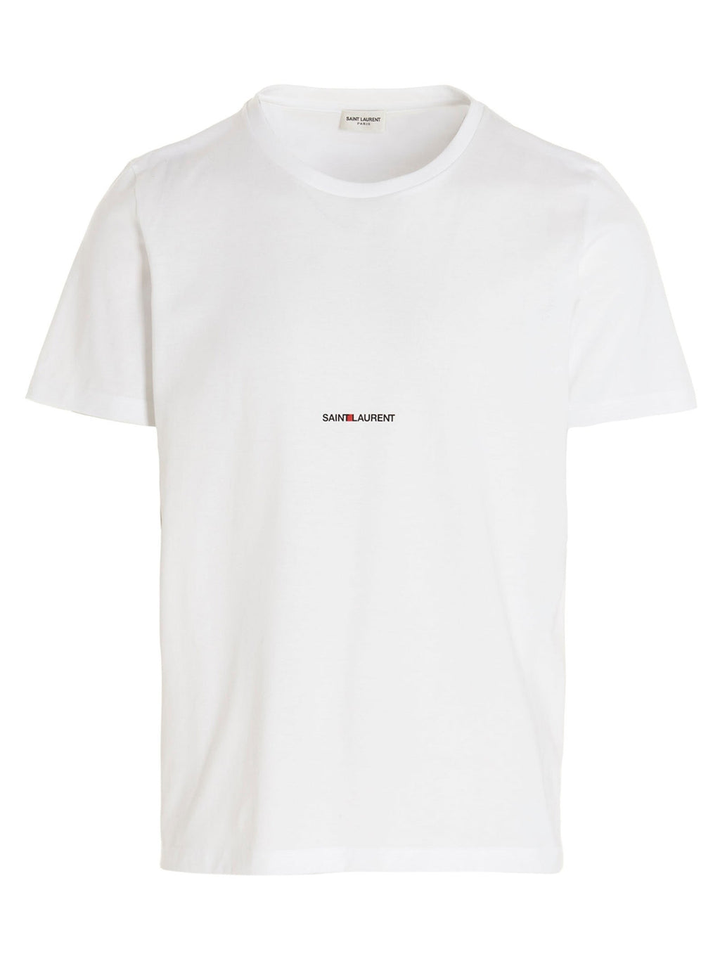 Saint Laurent White Cotton T-Shirt Saint Laurent
