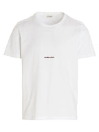 Saint Laurent White Cotton T-Shirt Saint Laurent