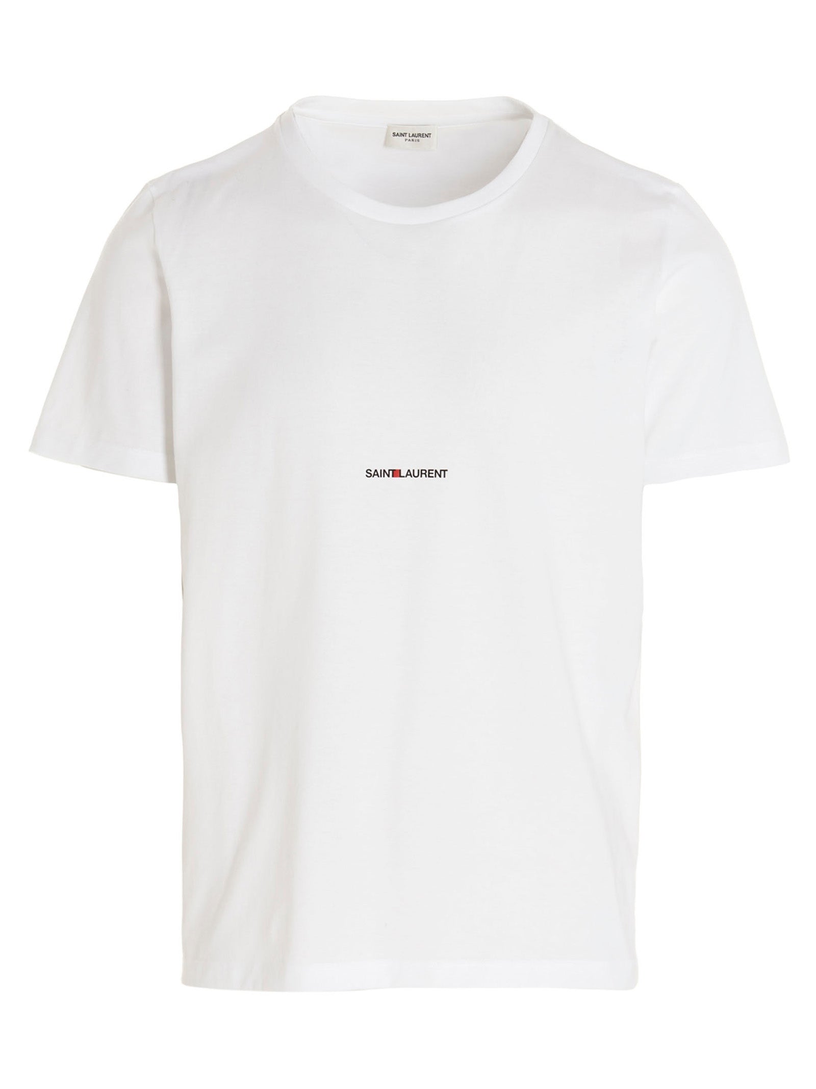 Saint Laurent White Cotton T-Shirt Saint Laurent