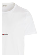 Saint Laurent White Cotton T-Shirt Saint Laurent