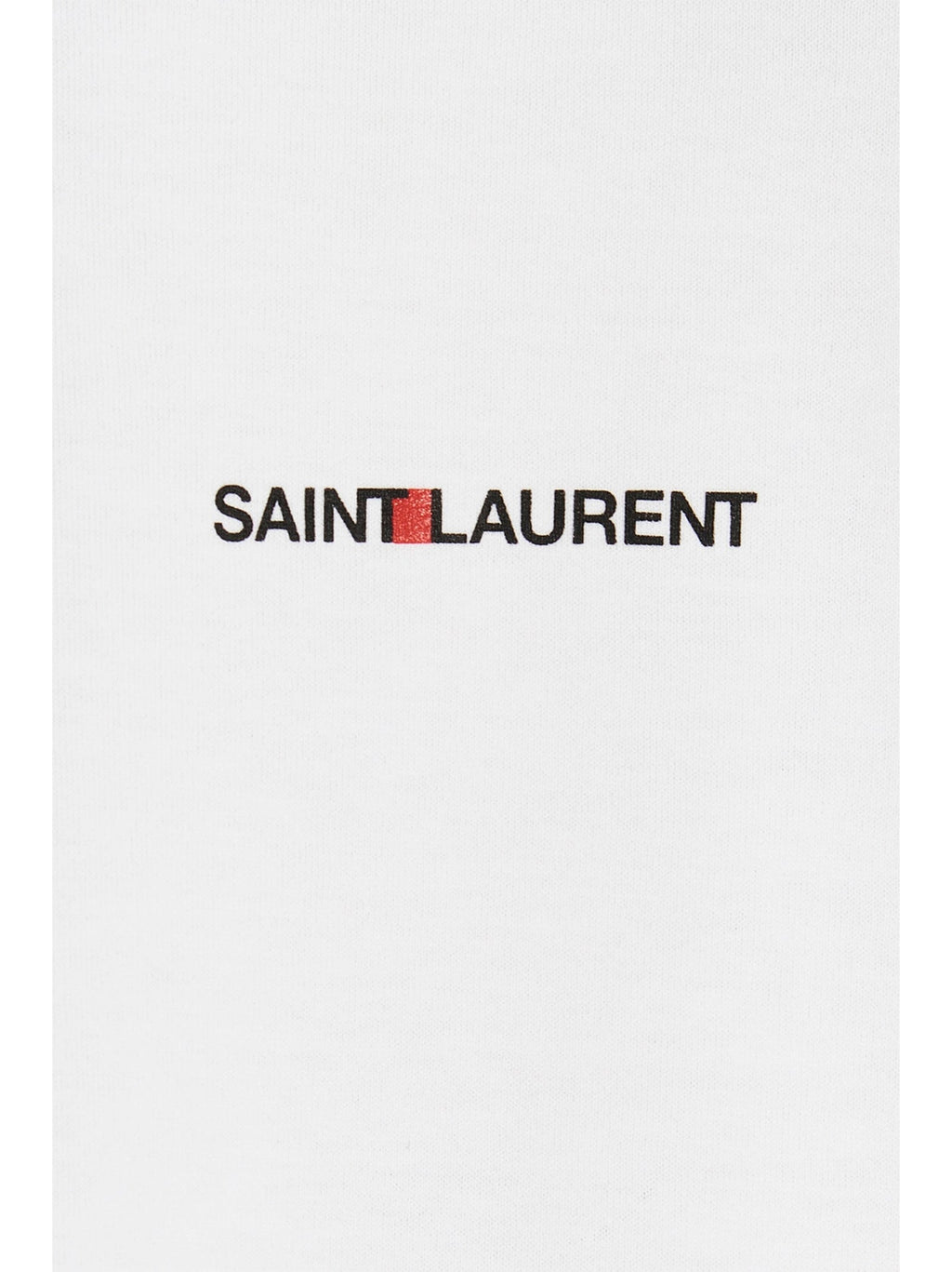 Saint Laurent White Cotton T-Shirt Saint Laurent