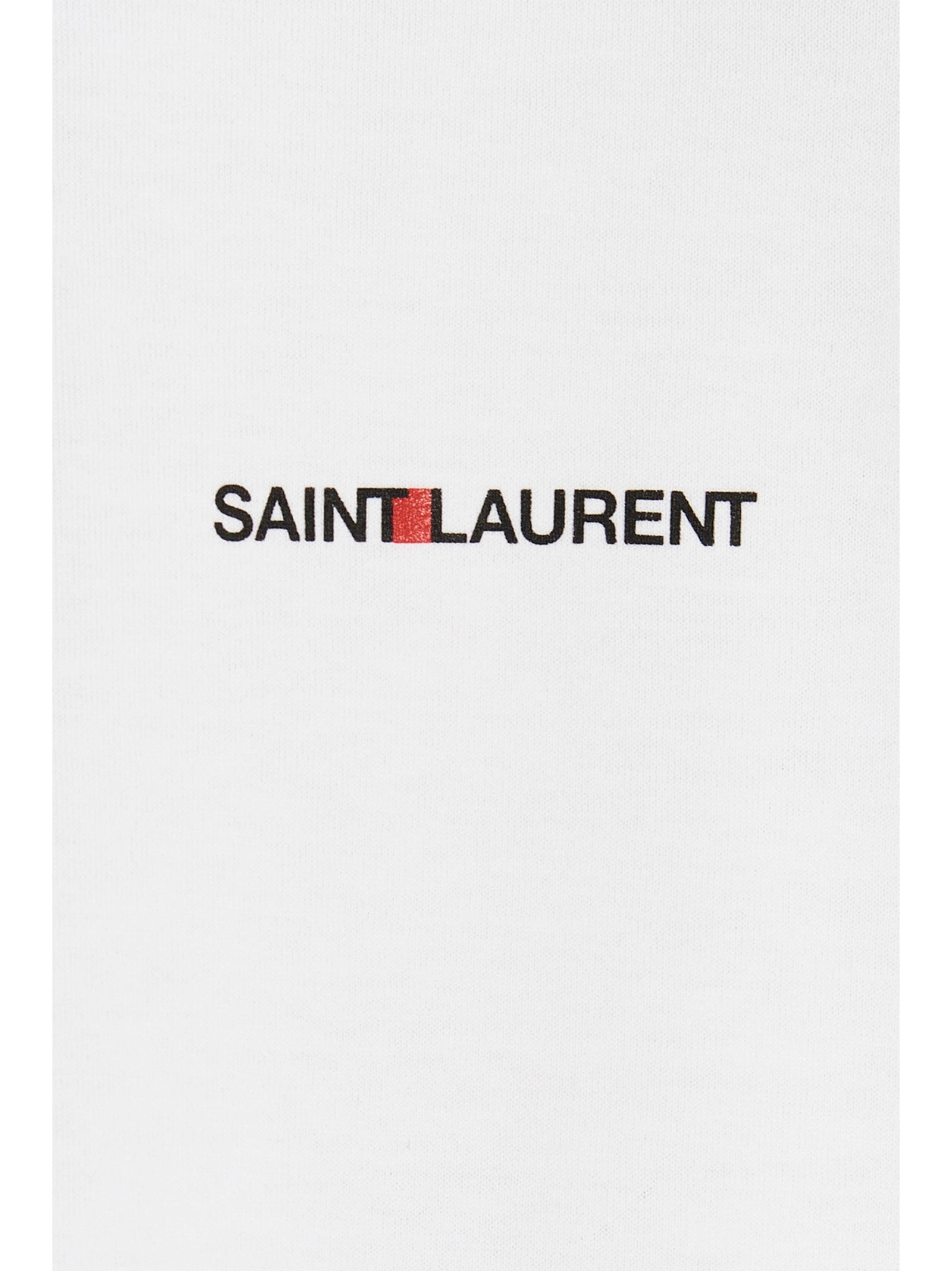 Saint Laurent White Cotton T-Shirt Saint Laurent