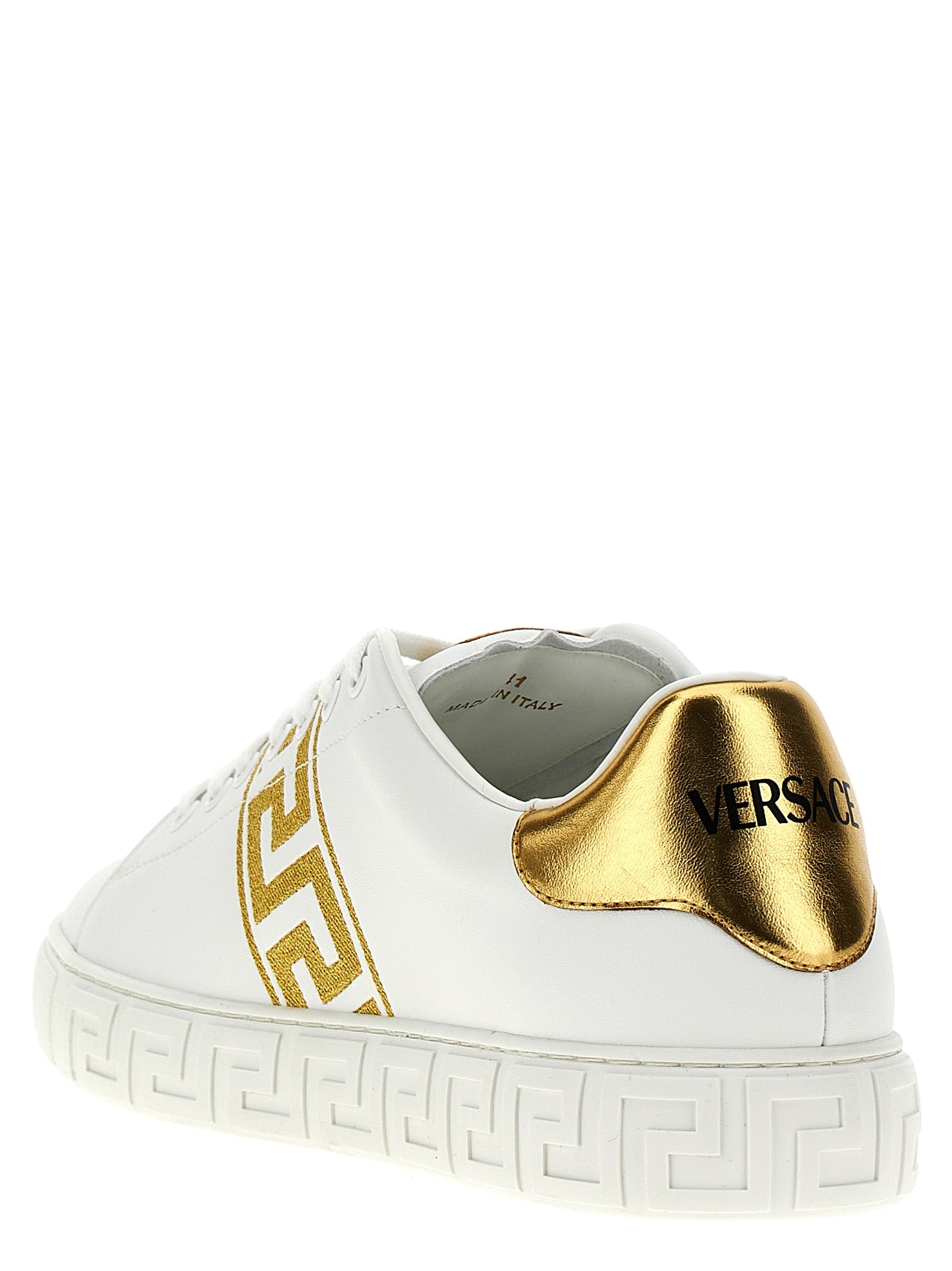 Versace Gold Polyamide Low Top Sneakers Versace